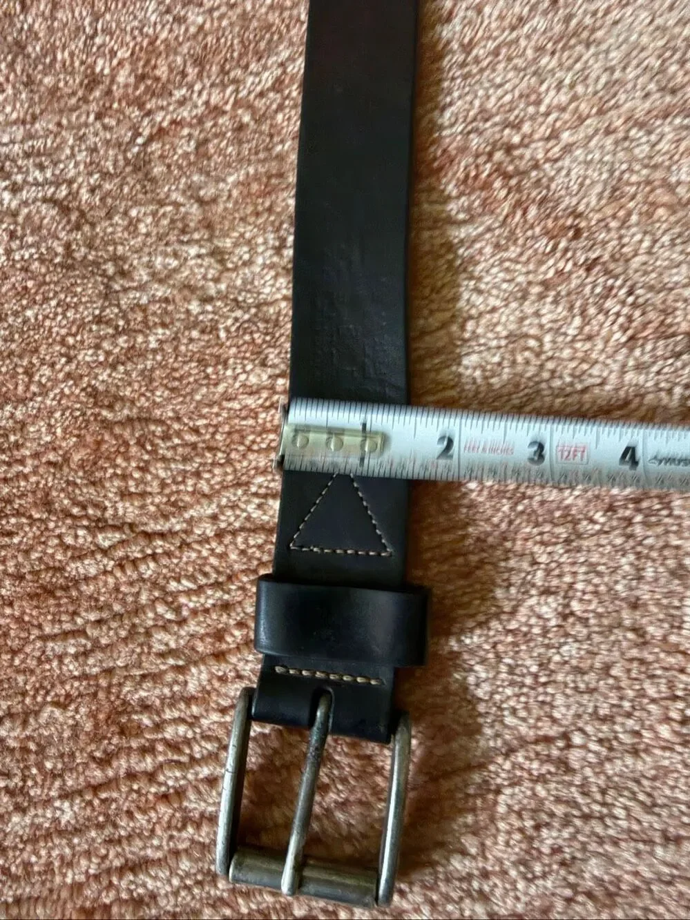 Structure Blue Workwear Men’s Black Genuine Leather Belt
